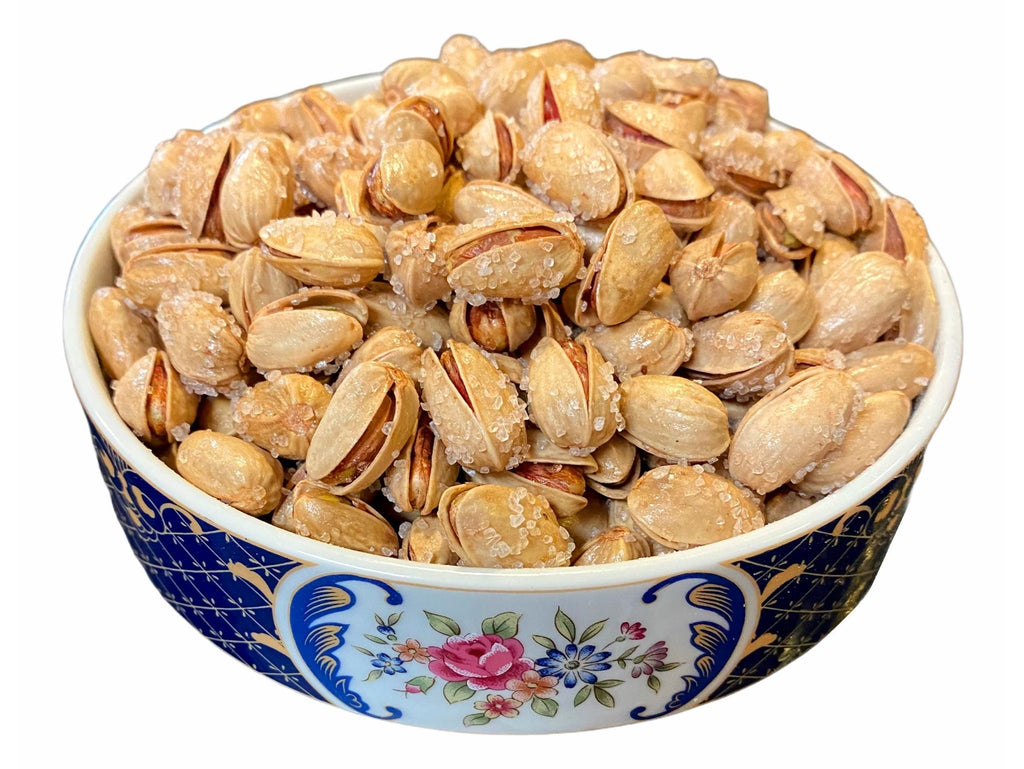 Akbari Shamsi Pistachio - Roasted With Sea Salt - Fresh - 1 Pound ( Pesteh Akbari Shoor ) - Nuts - Kalamala - Kalamala