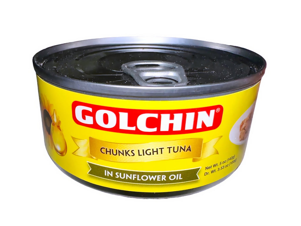 Chunks Light Tuna In Sunflower Oil Golchin (Ton e Mahi)(Easy Open) - Kalamala - Golchin