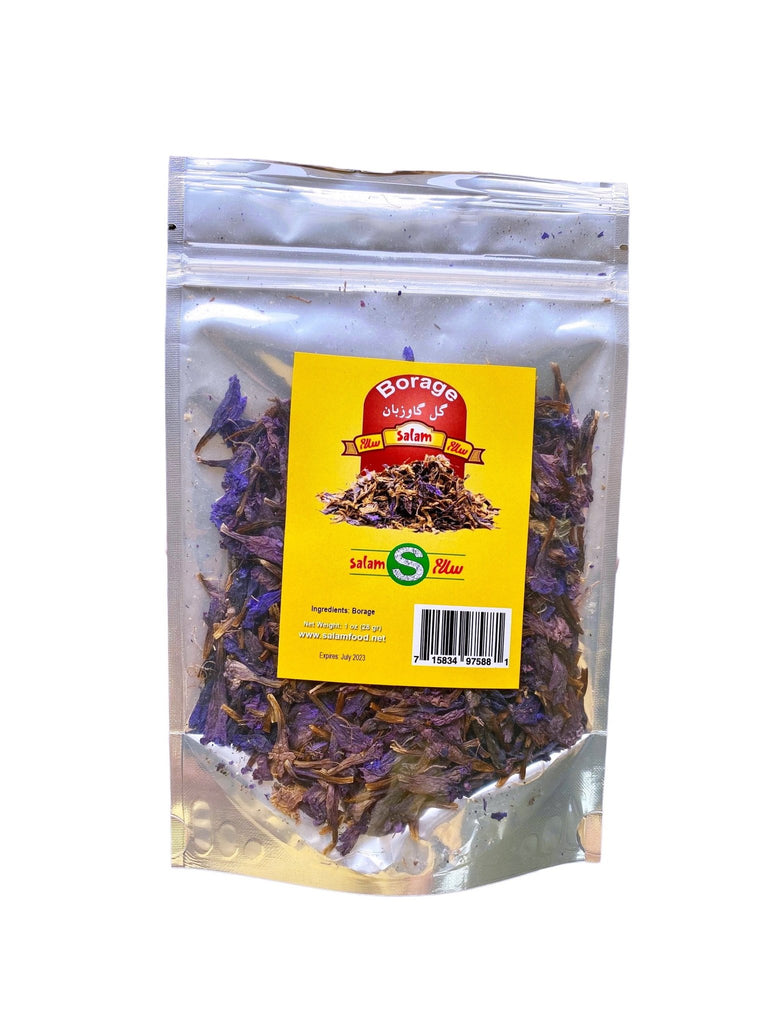 Dried Borage Flowers - 1 Oz ( Gole Gav Zaban ) - Dry Flowers - Kalamala - Salam