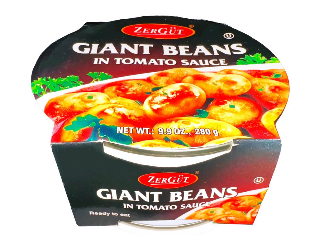 Giant Beans In Tomato Sauce - Canned ( Lubia-Loobia ) - Prepared Beans - Kalamala - Zergut