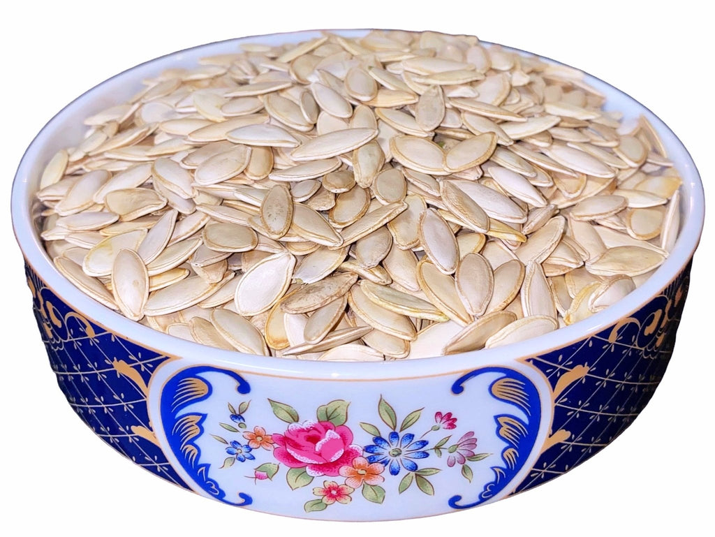 Imported Raw Pumpkin Seeds - 1 Pound -Imported ( Tokhmeh Kadoo Kham ) - Seeds - Kalamala - Kalamala