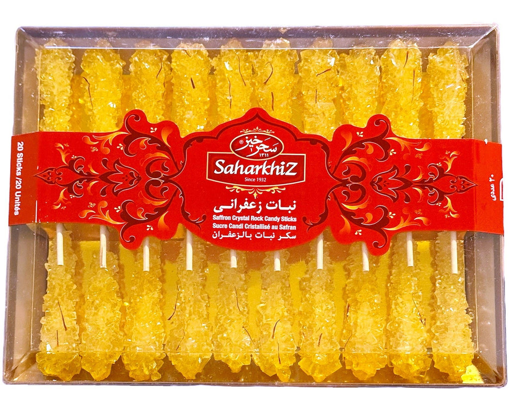 Saffron Rock Candy - Original - Stick - 20 Sticks - Rock Candy - Kalamala - Kimia