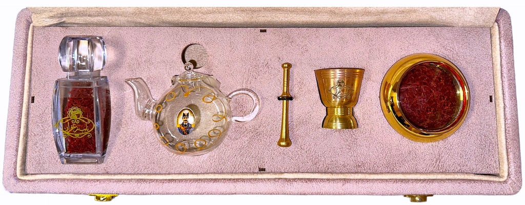 Saffron Set With Pot - In Box ( Zaferan Naab ) - Saffron - Kalamala - Goldis