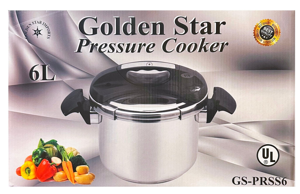 Stainless Steel Pressure Cooker - 6L -Kitchenware ( Zoodpaz ) - Pots & Pans - Kalamala - Golden Star