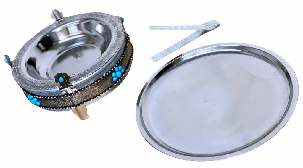 Traditional Wedding Scent Burner With Tray and Tong - Wedding, Scent Burner, Persian Tradition ( Esfandooneh, Esfand Dood Kon ) - Spiritual & Ceremonial - Kalamala - Kalamala