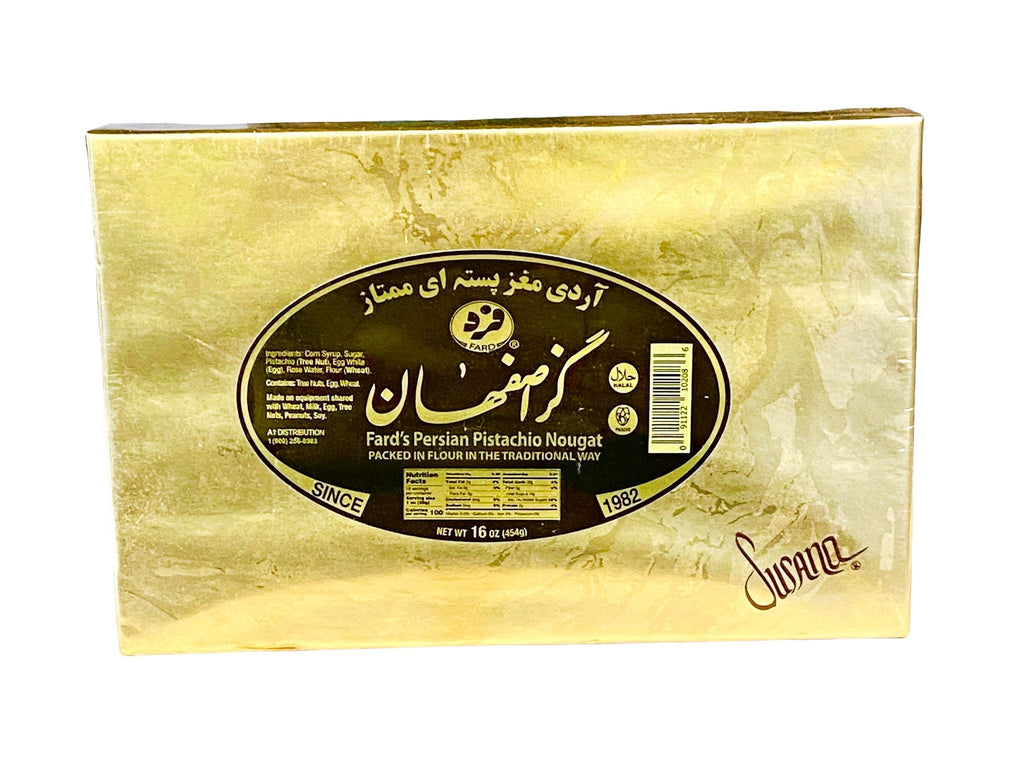 White Flour Pistachio Nougat - 16 Oz ( Gaz e Ardi ) - Nougat - Kalamala - Fard