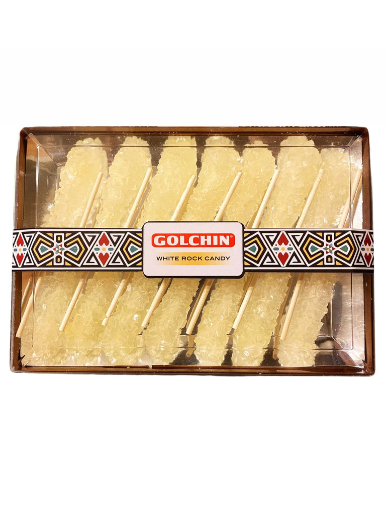 White Rock Candy - Sticks - 14 Sticks ( Nabat-Nabaat ) - Rock Candy - Kalamala - Golchin