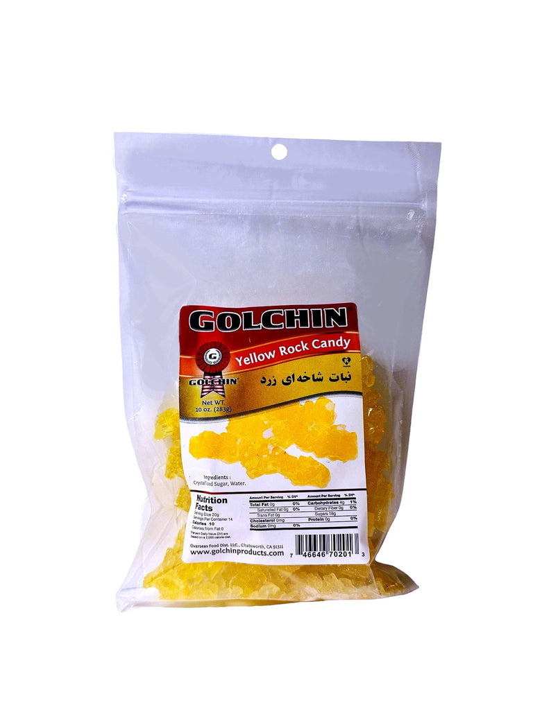 Yellow Rock Candy ( Nabaat Shakheh ) - Rock Candy - Kalamala - Golchin